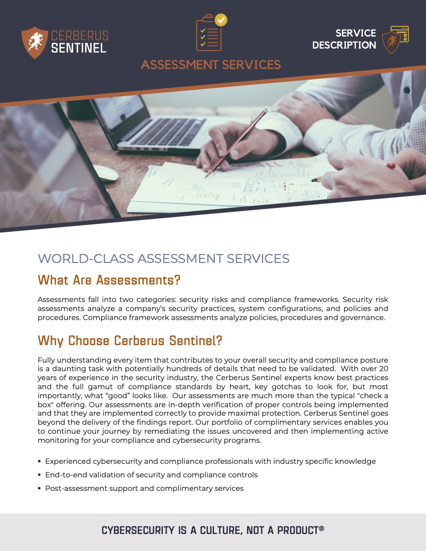 Assessments – Service Overview