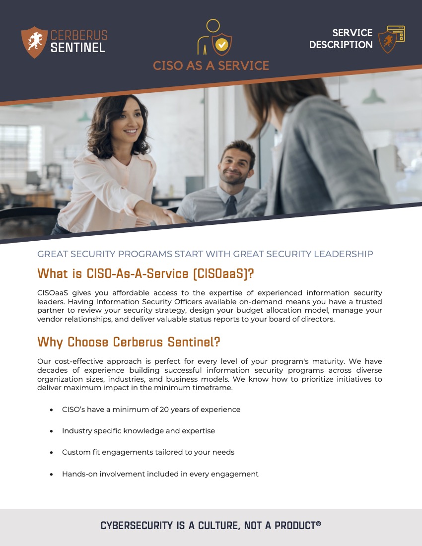 CISO As A Service – Service Overview