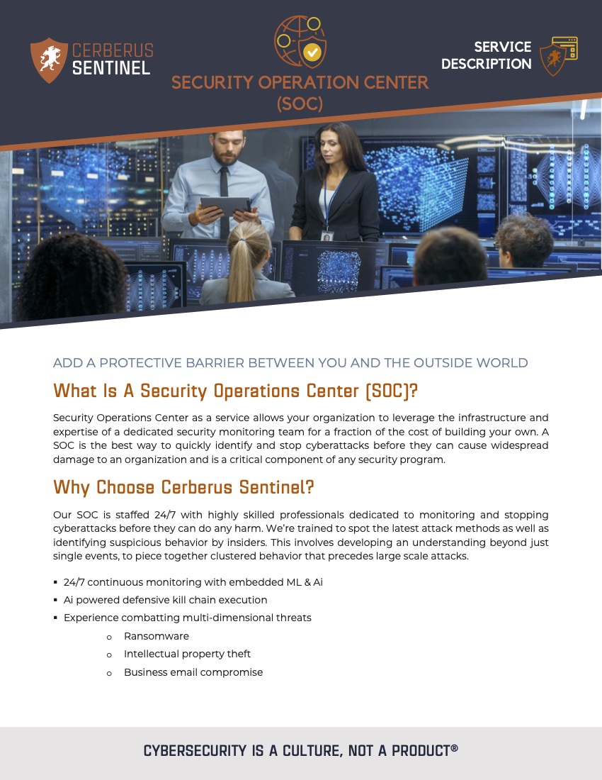 Security Operations Center (SOC) – Service Overview