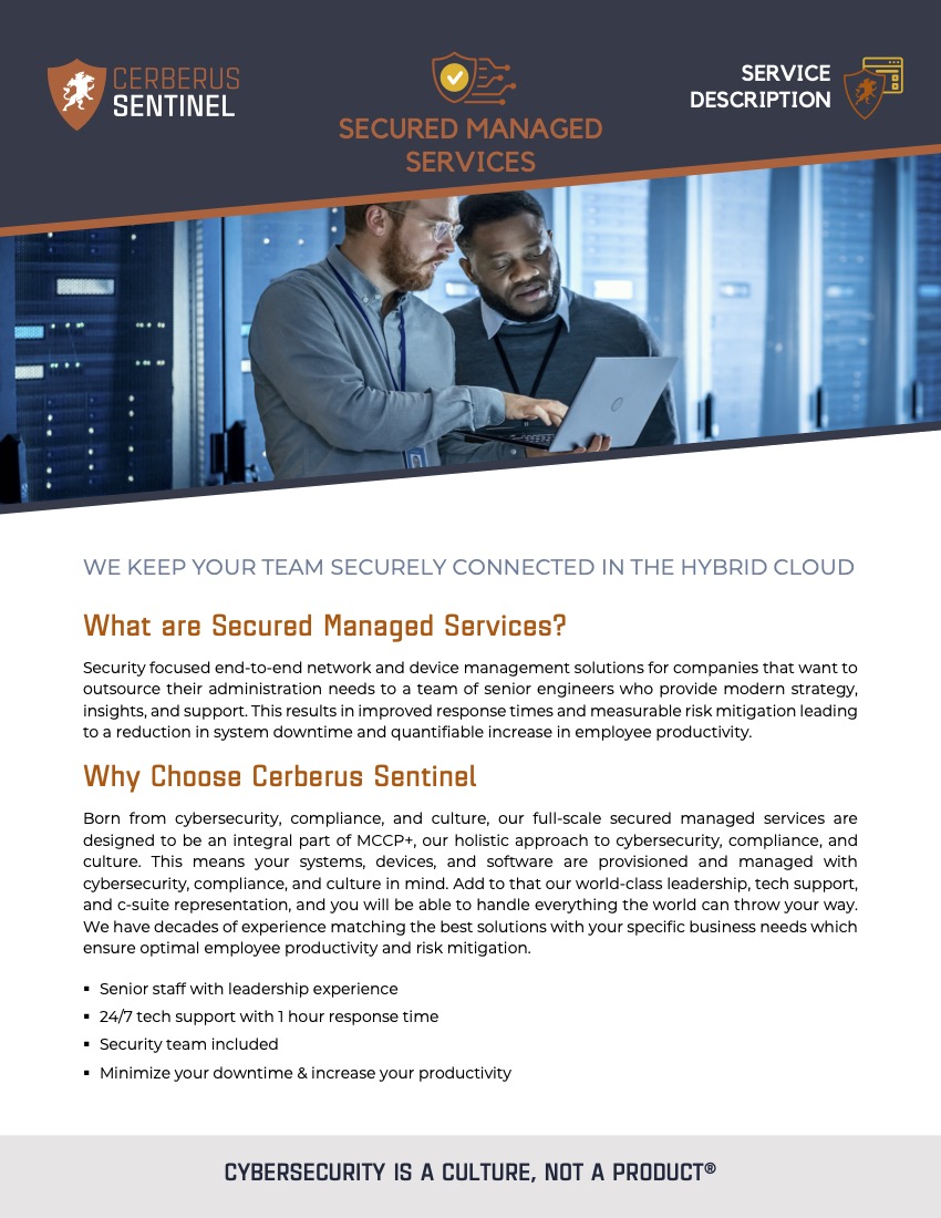 Secured Managed Services – Service Overview
