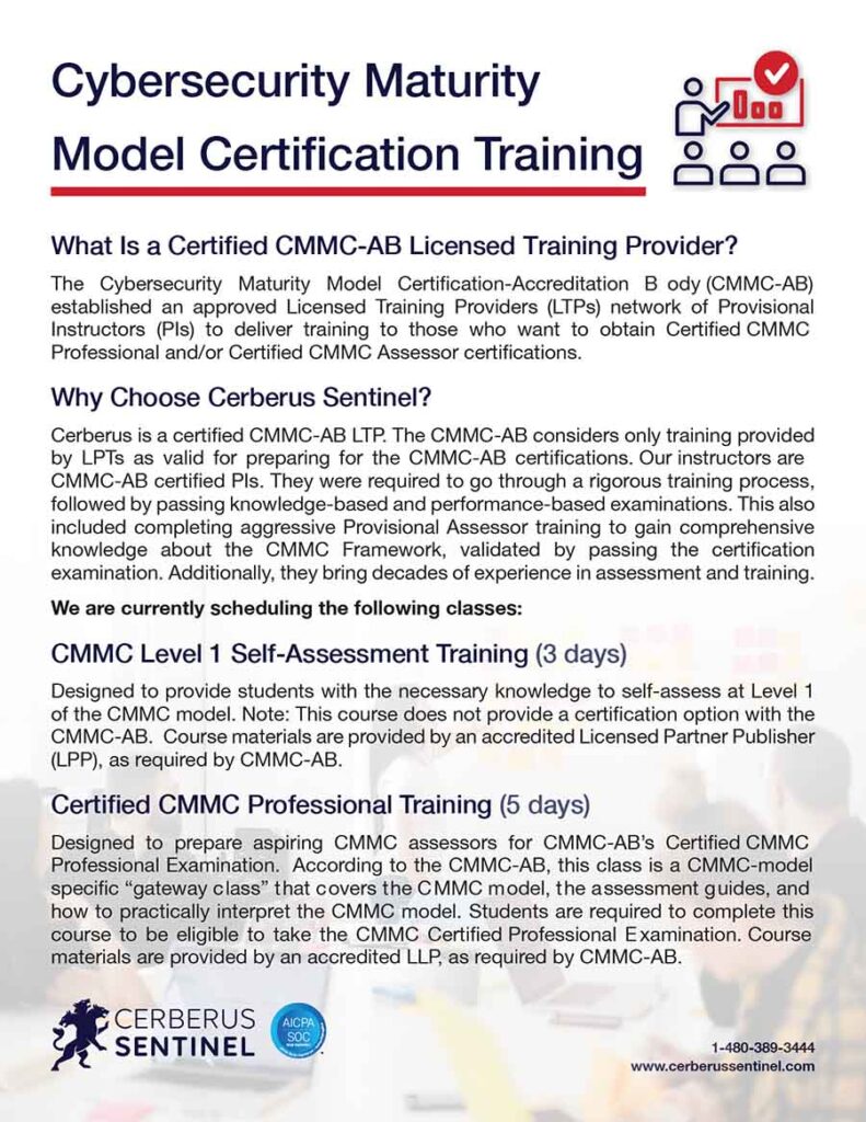 Cybersecurity Maturity Model Certification Training Image 1