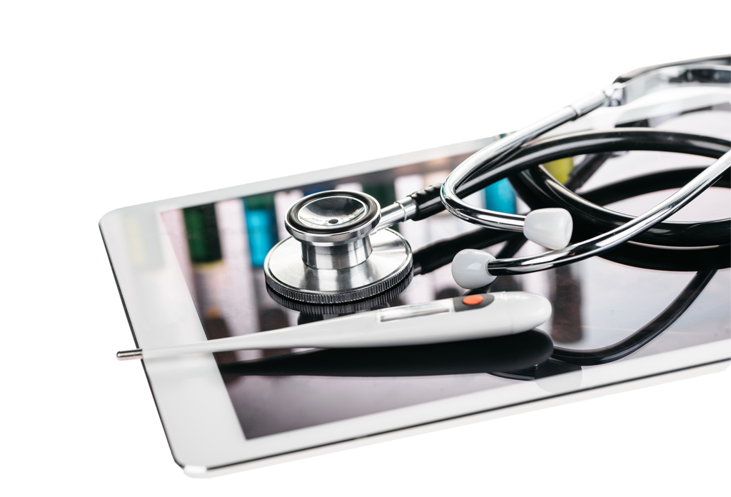 Ransomware Prevention for Healthcare iPad and stethoscope